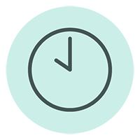 Clock icon representing the importance of early intervention